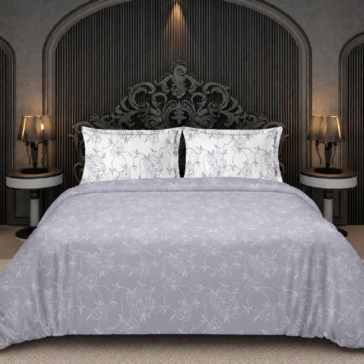 Royale King-Size Bedsheet | 100% Cotton | 250 TC Percale | Soft & Durable | Ash Colour