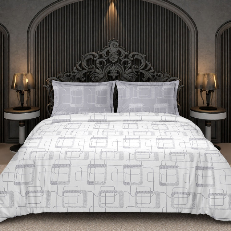 Royale King-Size Bedsheet | 100% Cotton | 250 TC Percale | Soft & Durable | White colour