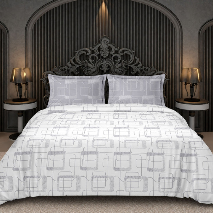 Royale King-Size Bedsheet | 100% Cotton | 250 TC Percale | Soft & Durable | White colour