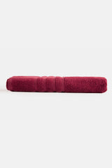 Caressa Bath Towels-100% Cotton-Burgundy