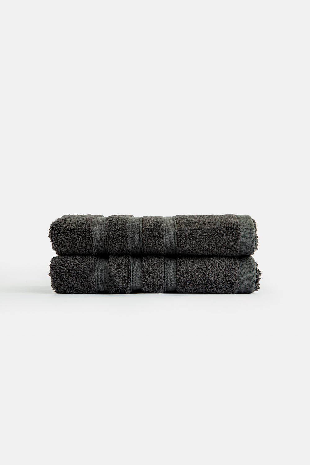 Caressa Hand Towels-100% Cotton-Charcoal Grey