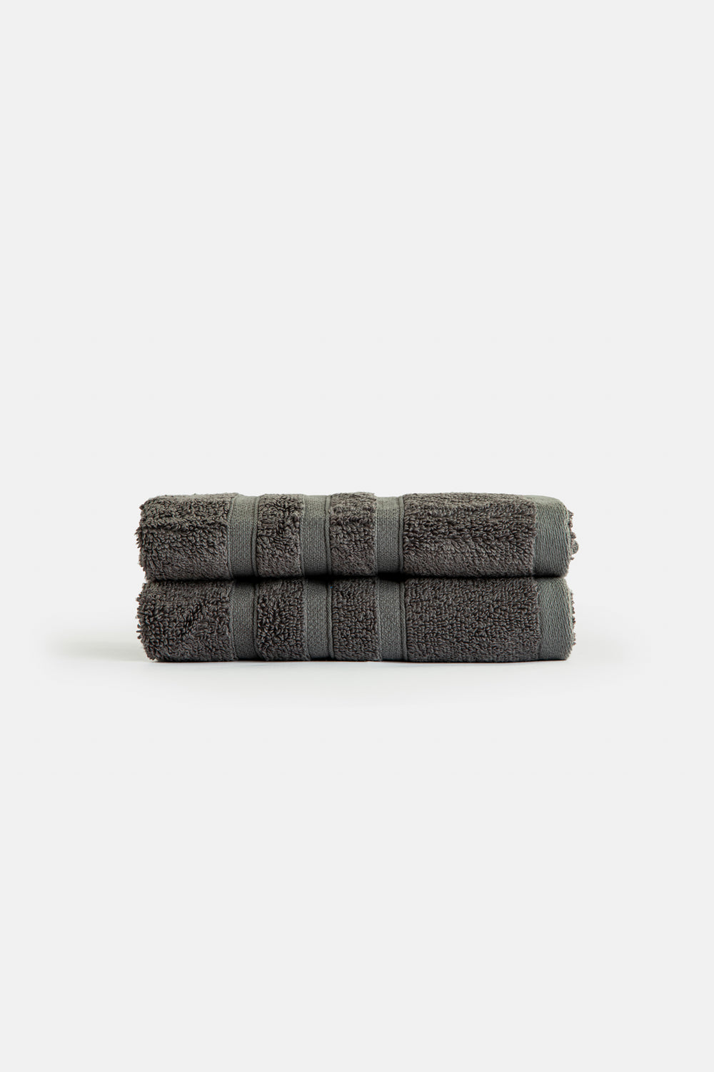 Caressa Hand Towels-100% Cotton- Light Grey