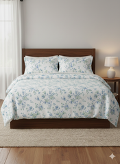 Celsia Soft Botanical Printed Cotton Bedsheet