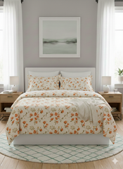 Celsia Garden Bloom Printed Cotton Bedsheet