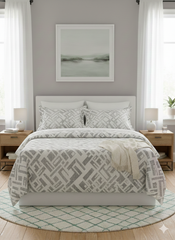 Celsia Urban Geo Printed Cotton Bedsheet