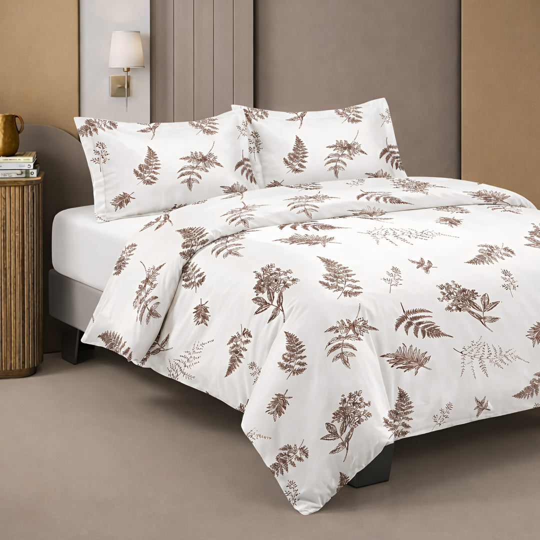 Elegant Floral Cotton Bedsheet with Pillow Covers – Soft & Premium Bedding Set - Vivron
