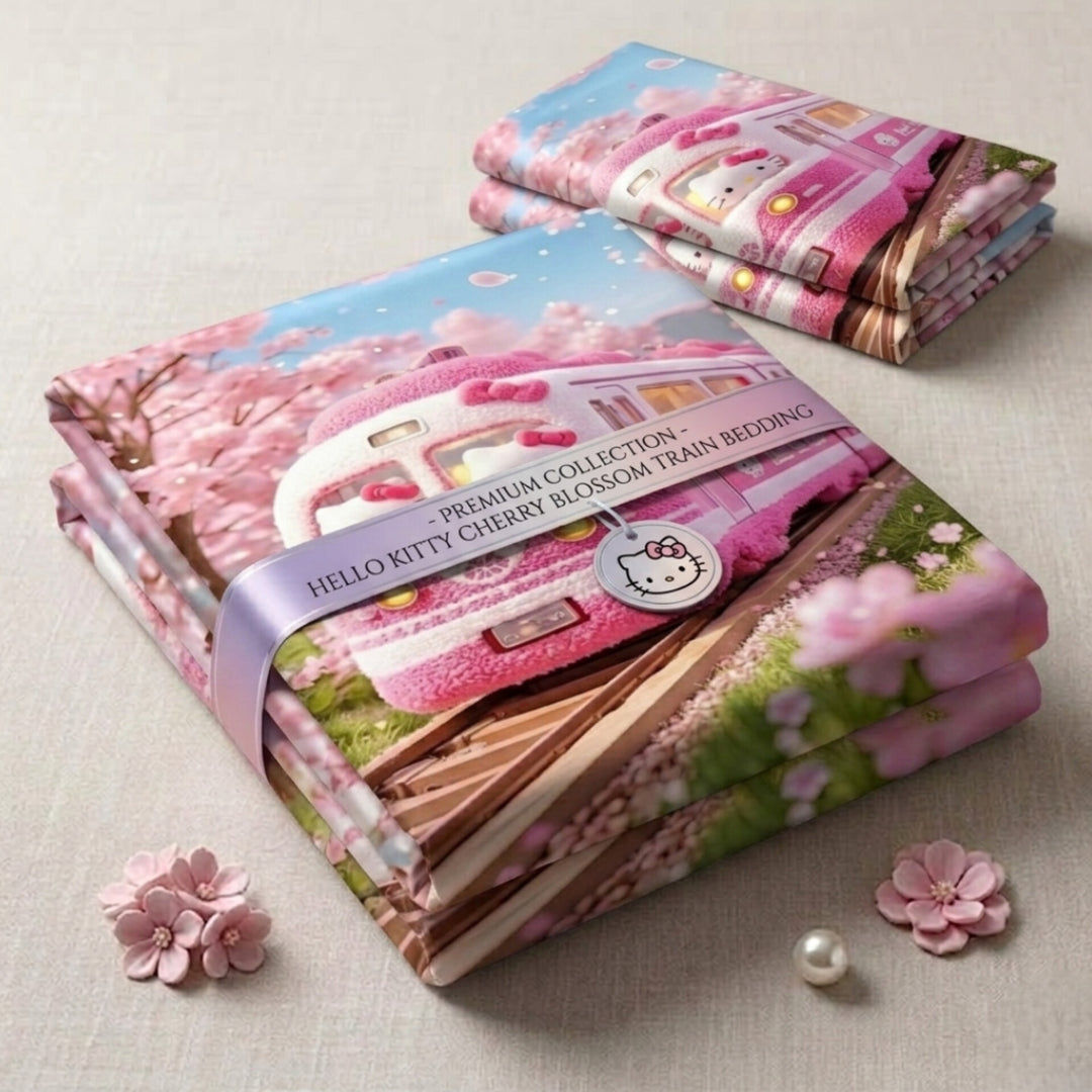 Luxury Pink Designer Bedsheet Set | Modern Geometric Print