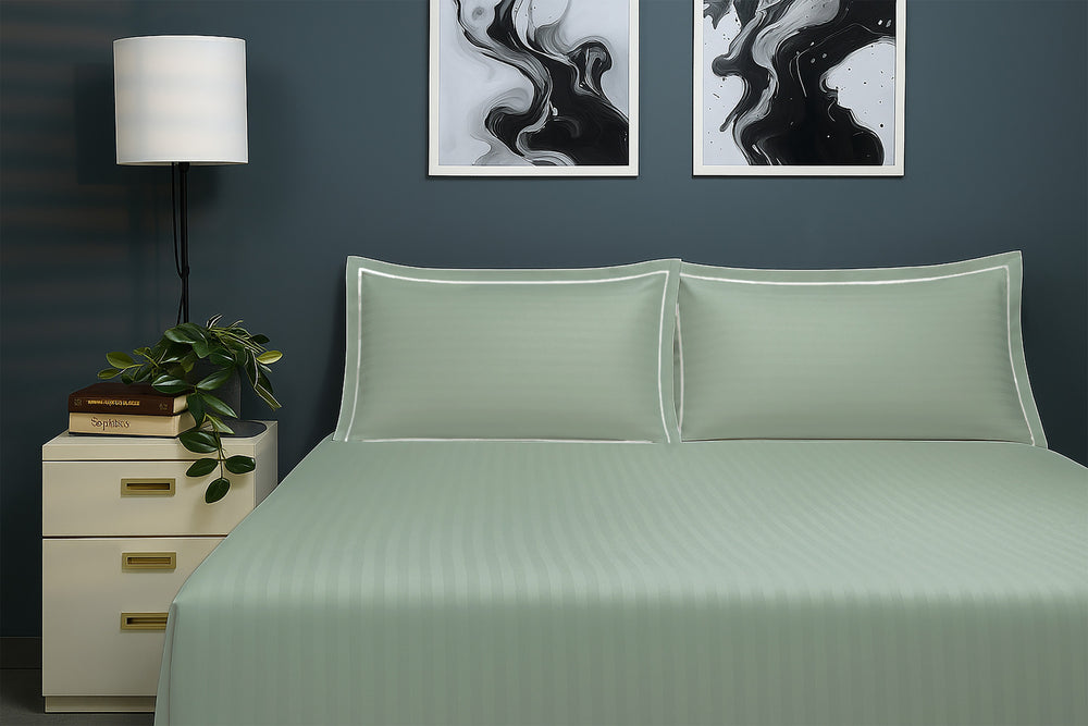 Bedcetera Lattice King Size Solids Bedsheet  Ivory Colour