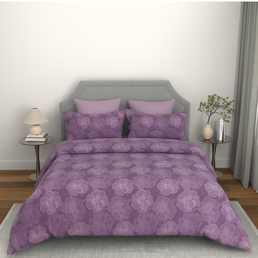 Bombay Dyeing  Epigram Double Bedsheet - 7881 Violet