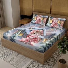 Forever Together Premium Aura Print Bedsheet Set