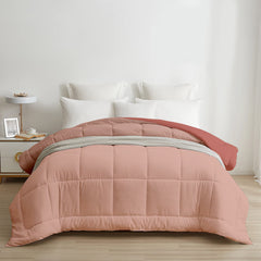 Peach & Terra Cotta All Season Reversible Single Comforter
