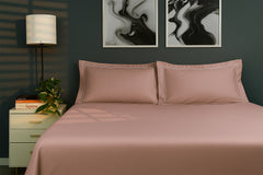 Bedcetera Luxe King Size Solids Bedsheet  Peach Color