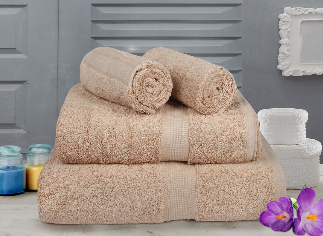 Raymond 4pc Premium Towel Set – 4 Pc Soft & Absorbent Cotton Towels