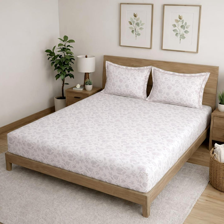 500 TC Cotton Bedsheets – Opulence Premium Collection | Pure Petal | Petal Pink