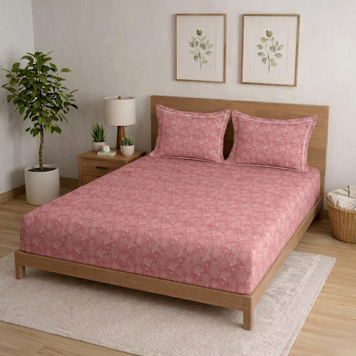 300 TC Cotton Bedsheets – Regalia  Premium Collection | Valentine | Hibiscus