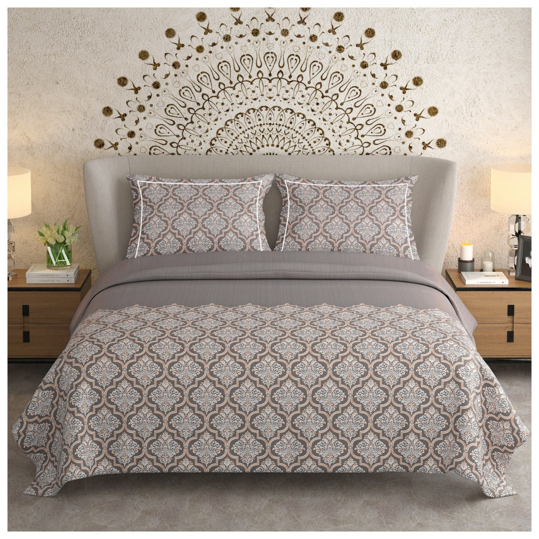 Satin Dreamz King Size Bedsheet Set | 300 Thread Count Premium Cotton Bedsheet