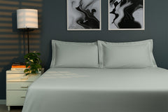 Bedcetera Luxe King Size Solids Bedsheet  Silver grey color