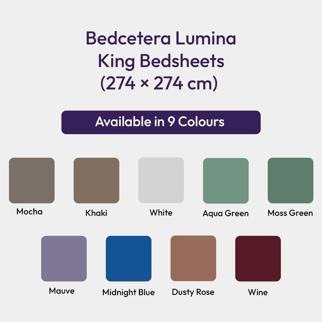 Bedcetera Lumina King Size Solids Bedsheet Dusty Rose