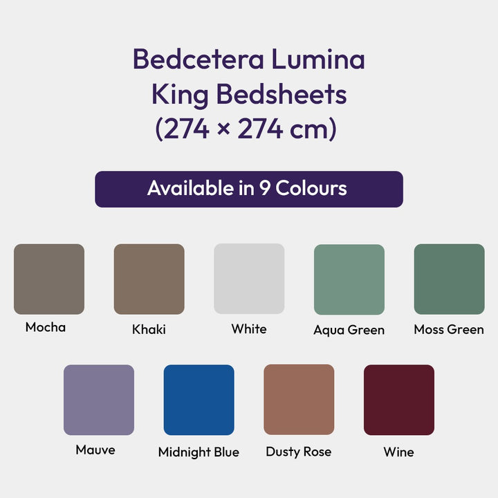 Bedcetera Lumina King Size Solids Bedsheet Dusty Rose