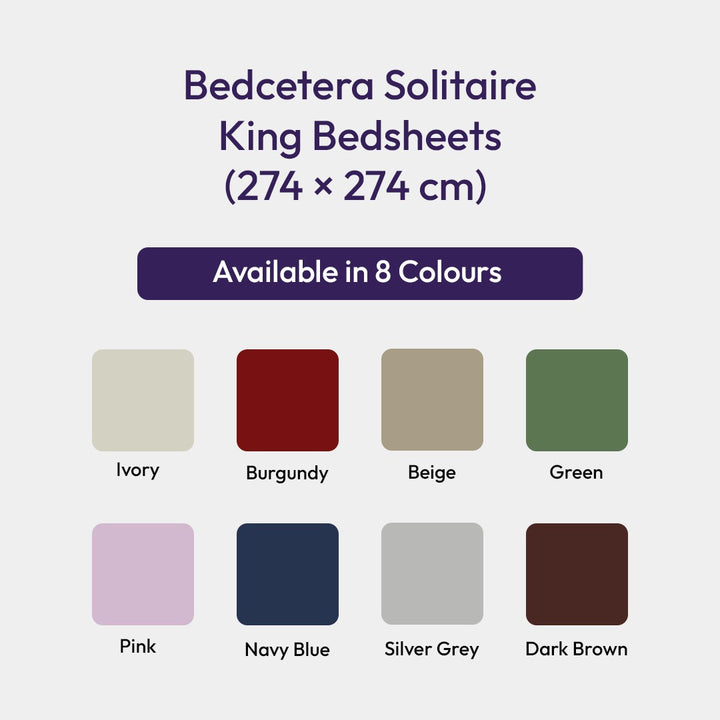 Bedcetera Solitaire King Size Solids Bedsheet Burgundy color