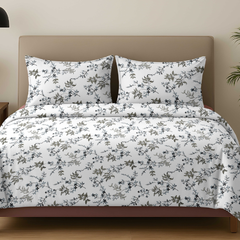 Elegant Floral Cotton Bedsheet with Pillow Covers – Soft & Premium Bedding Set - Vivron