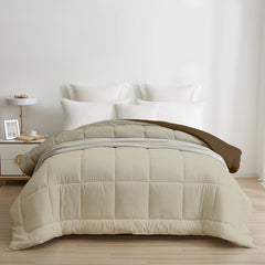 Vanilla & Mocha All Season Reversible Single Comforter