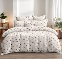 Fabella Double Size Floral Bedsheets – Ultra Soft, Cotton Like Comfort