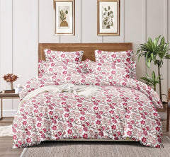 Fabella Double Size Floral Bedsheets – Ultra Soft, Cotton Like Comfort
