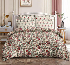 Fabella Double Size Floral Bedsheets – Ultra Soft, Cotton Like Comfort