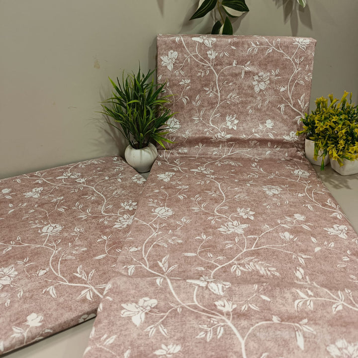 Luxe Loom King-Size Bedsheet  100% Cotton | 210 TC Sateen | Smooth & Silky Feel | Pink Floral