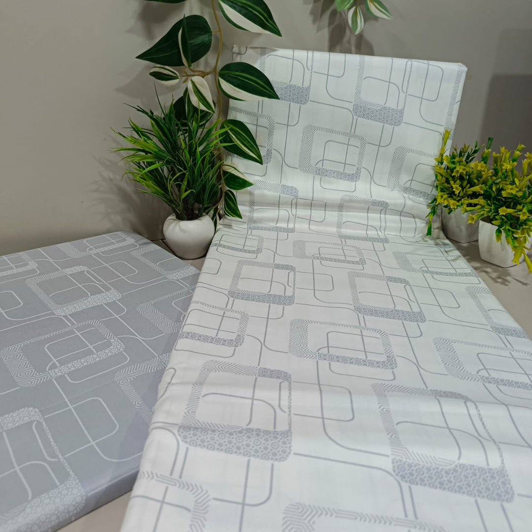Royale King-Size Bedsheet | 100% Cotton | 250 TC Percale | Soft & Durable | White colour