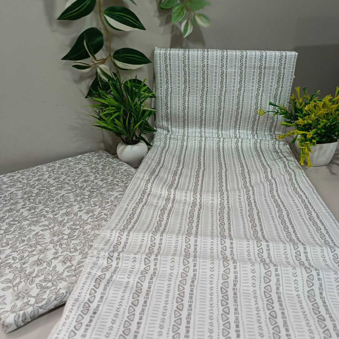 Royale King-Size Bedsheet | 100% Cotton | 250 TC Percale | Soft & Durable | White Colour