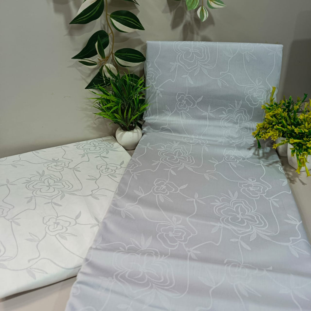 Royale King-Size Bedsheet | 100% Cotton | 250 TC Percale | Soft & Durable | Ash Colour