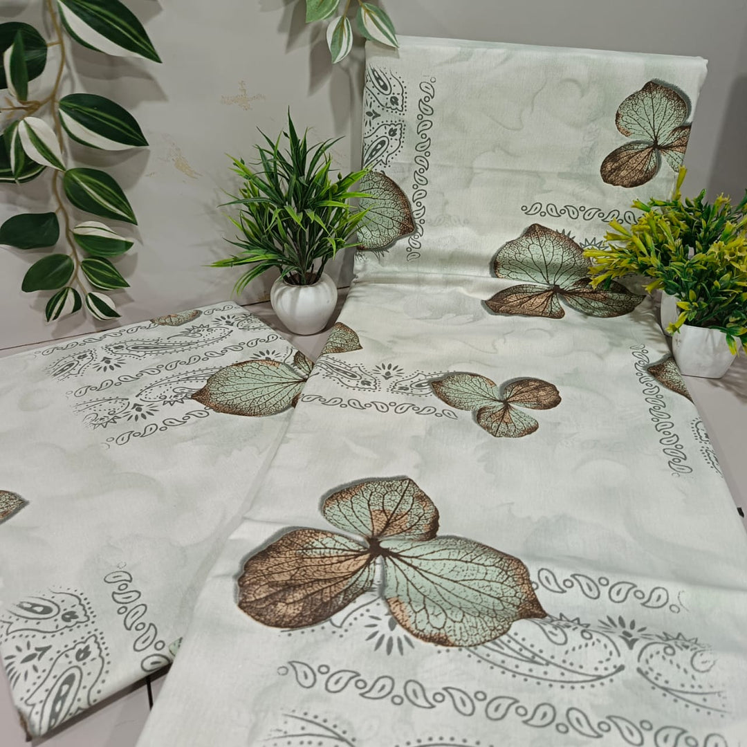 Soft Loom King-Size Bedsheet | 100% Cotton | Olive Green Colour