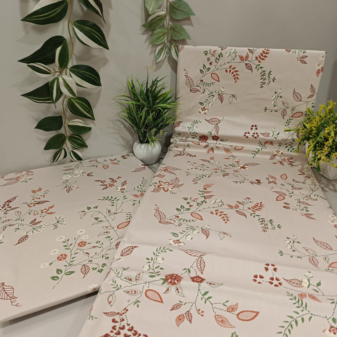 Imperial King-Size Bedsheet | 100% Cotton | 250 TC Percale | Crisp & Fresh Feel | Cream Colour