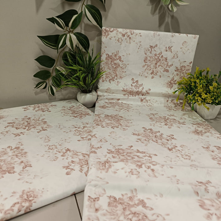 Imperial King-Size Bedsheet | 100% Cotton | 250 TC Percale | Crisp & Fresh Feel |  Brown Floral