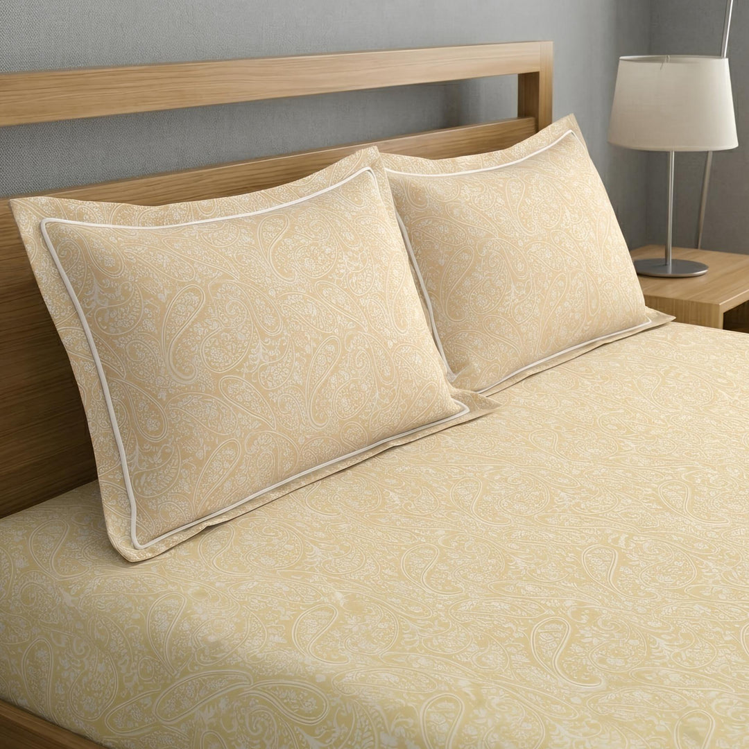 500 TC Cotton Bedsheets – Opulence Premium Collection | Viora | Aprocot