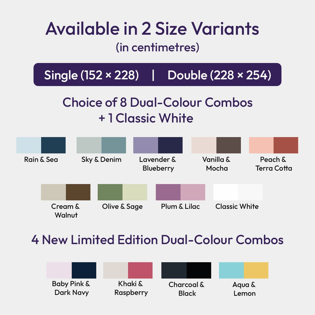 Baby Pink & Dark Navy All Season Reversible Double Comforter