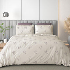 Luxe Loom King Size Flat Bedsheet Set | 210TC Premium Cotton Bedsheet | Cream Colour