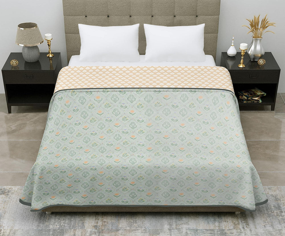 Aerosoft  Double Dohar | Reversible Blanket |  Cotton Feel Fabric | Sage Green