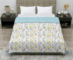 Aero Soft Single Dohar | Reversible Lightweight Blanket for AC Room & Summer Use | Botanical floral