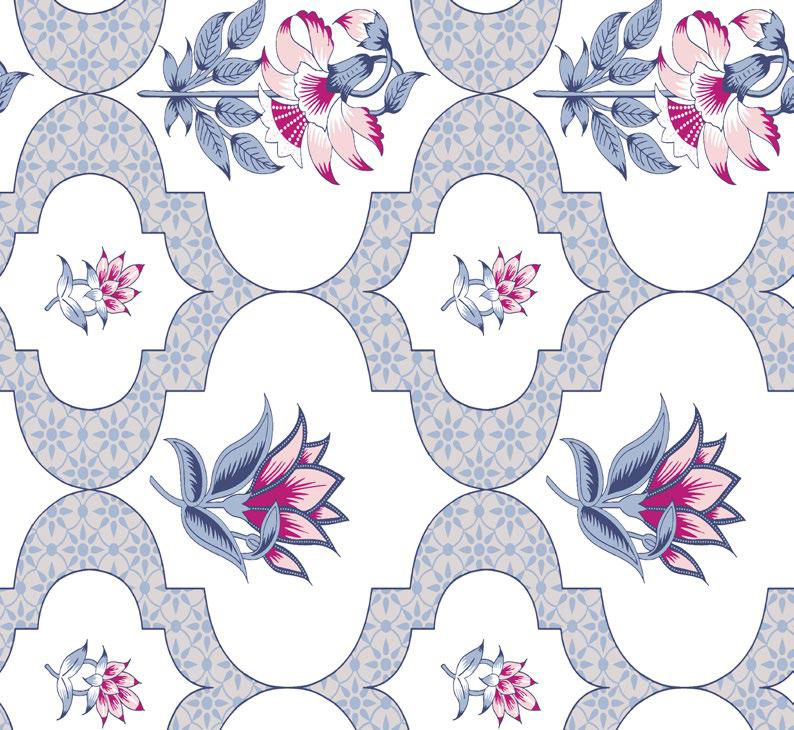 Trident Dusk & Dawn Queen Bedsheet – Gulmohar Blue