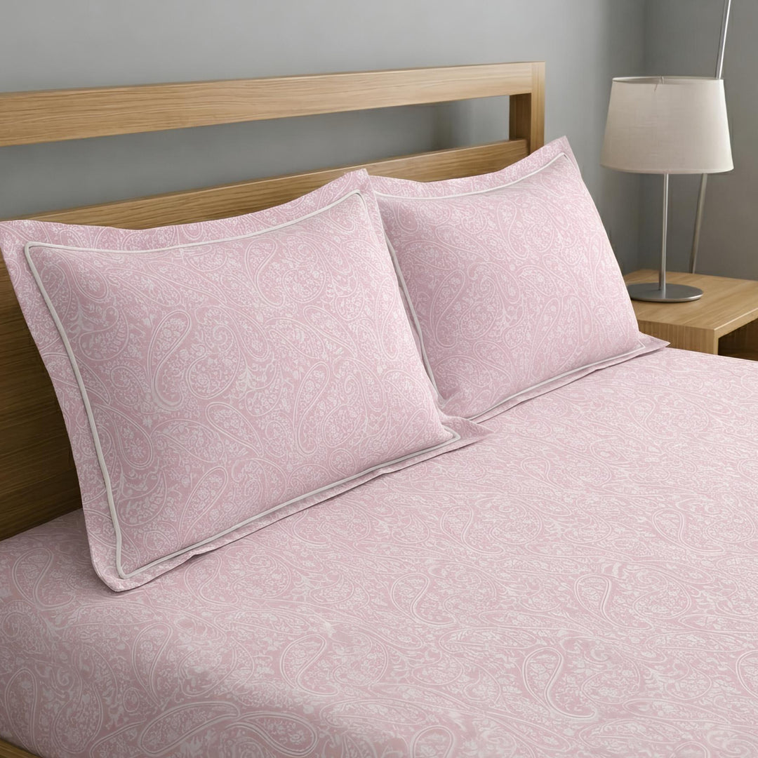 500 TC Cotton Bedsheets – Opulence Premium Collection | Viora | Pink