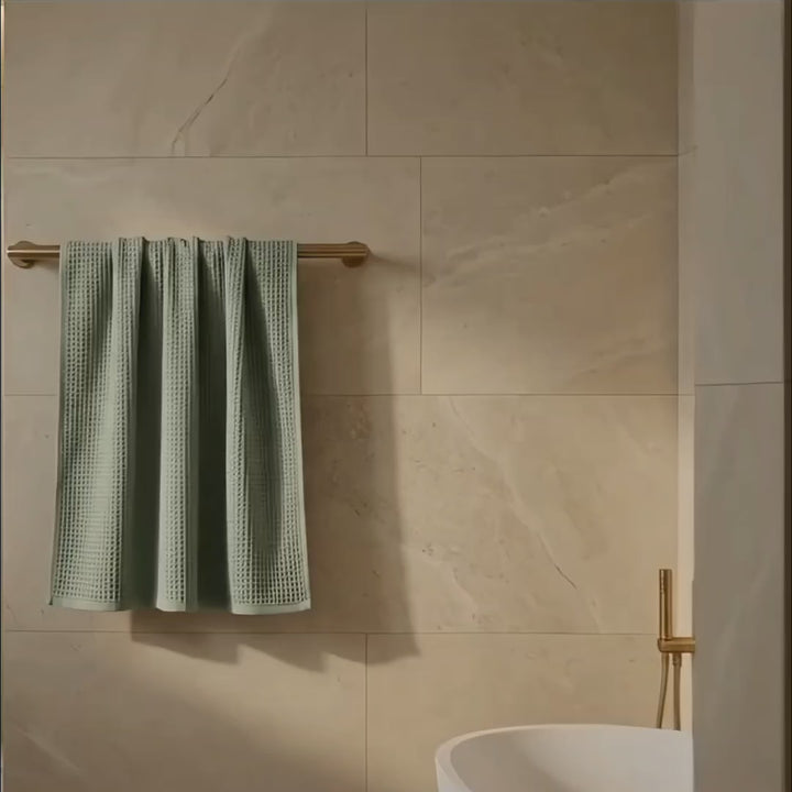 Premium Waffle Bath Towel set of 2 – Soft, Absorbent & Quick-Dry Luxury Linen-Sage Green