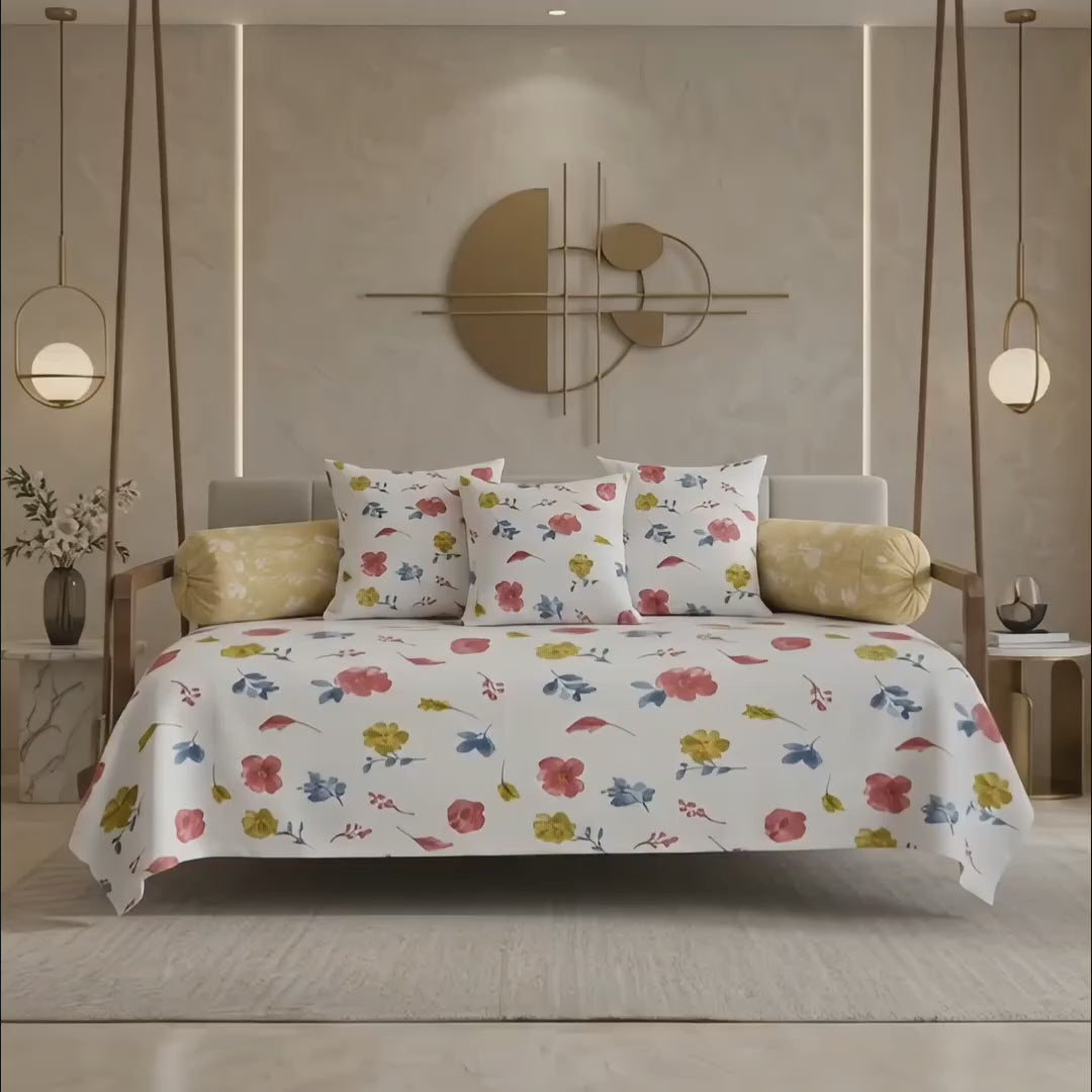 Satrangi Royal Diwan Set – Elegant, Colorful & Premium Comfort- 200TC