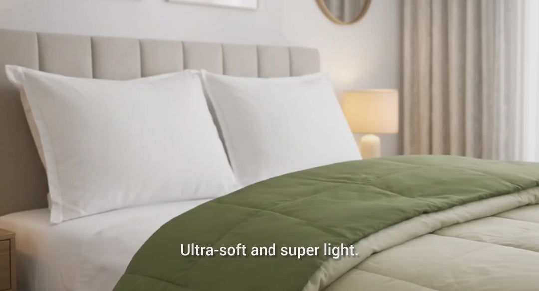 Olive & Sage All Season  Green Reversible Single Comforter