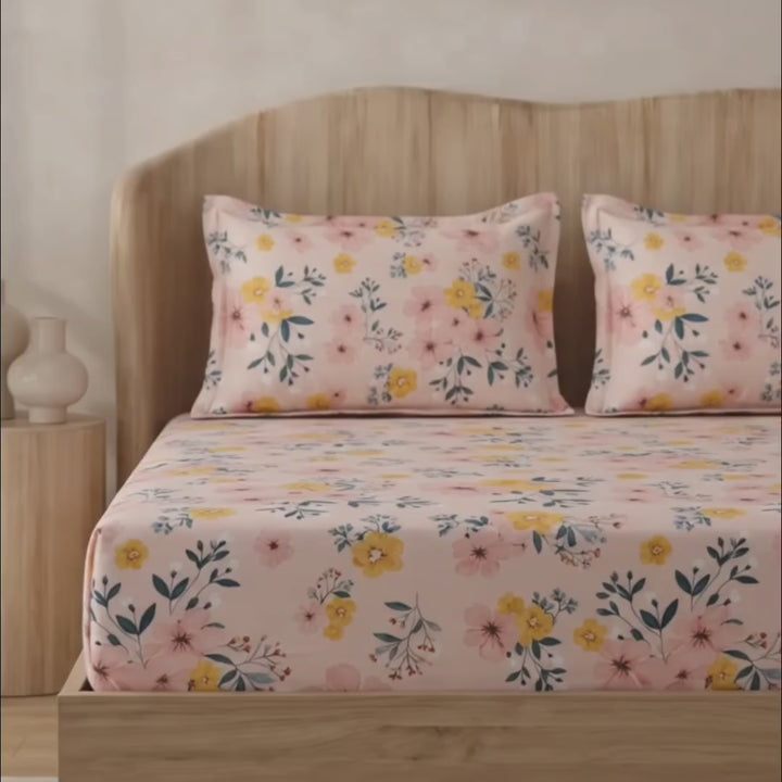 Fabella King Size Bedsheets – Ultra Soft, Cotton Like Comfort
